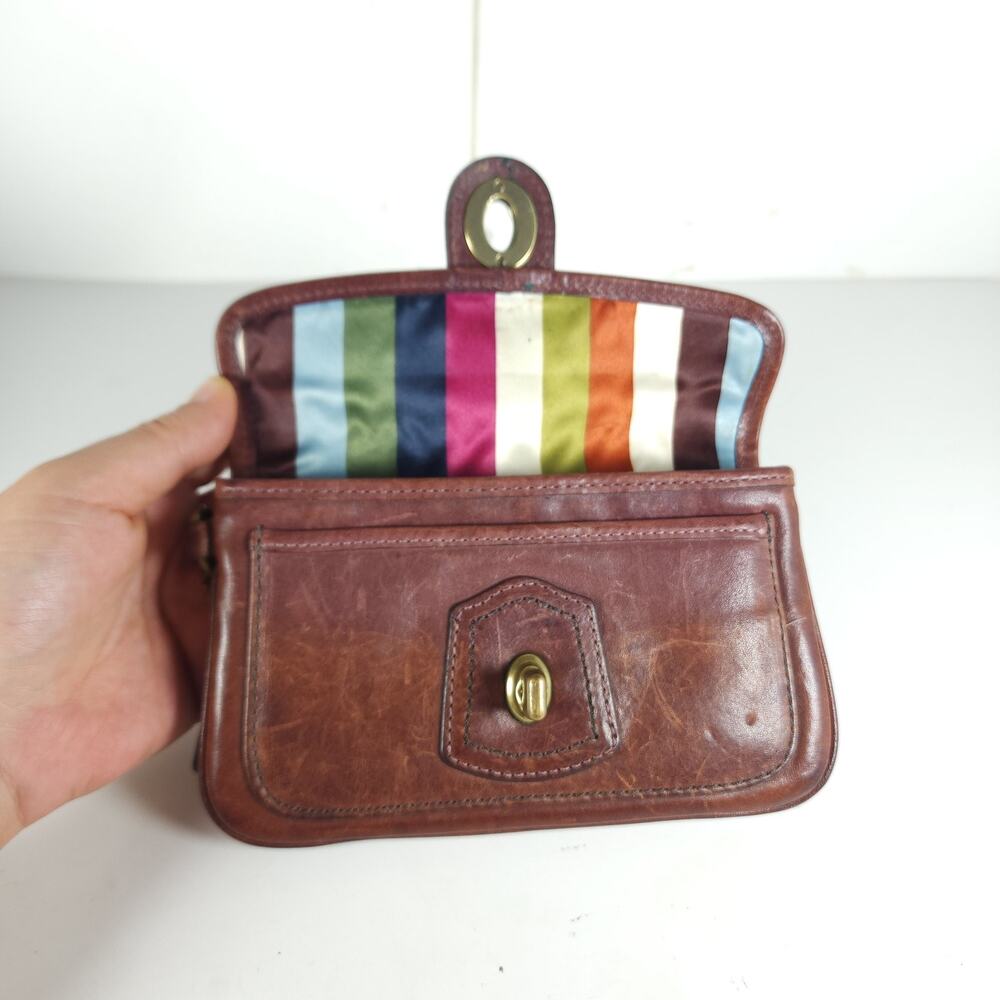 Coach Legacy 65th Anniversary Brown Leather Mini Flap Wristlet Wallet Bag - Picture 7 of 16